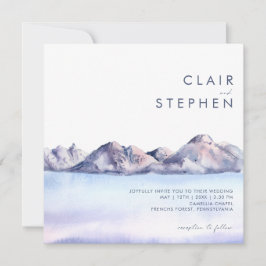 Invitación a la boda de Winter Mountain Square