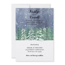 Invitación a la boda de Winter Wonderland