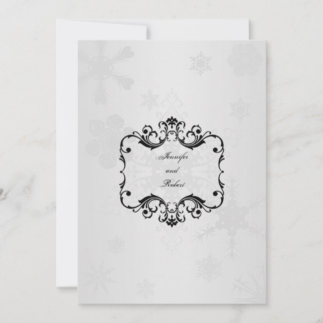 Invitación a la boda de Winter Wonderland (Anverso)
