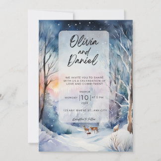Invitación a la boda de Winter Wonderland