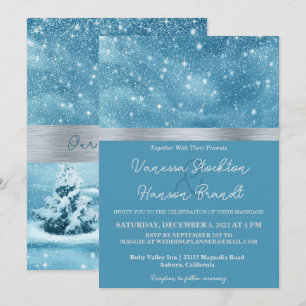 Invitación a la boda de Winter Wonderland