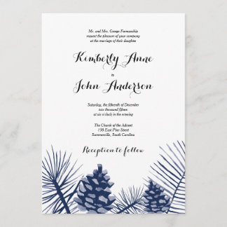 Invitación a la boda de Winter Wonderland
