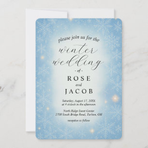 Invitación a la boda de Winter Wonderland