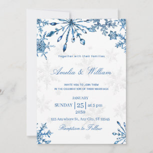 Invitación a la boda de Winter Wonderland