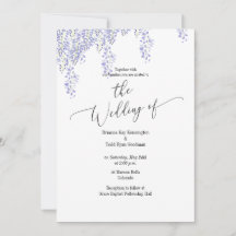 Invitación a la boda de Wisteria