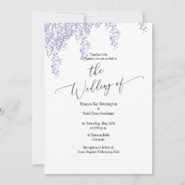 Invitación a la boda de Wisteria