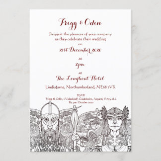 Invitación a la boda de Woden y Fríge