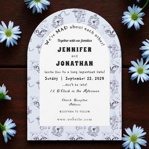 Invitación a la boda de Wonderland Whimsy