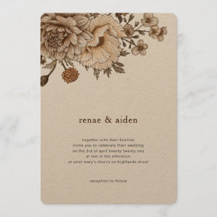 Invitación a la boda de Woodland, invitación del B