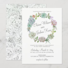 Invitación a la boda de Wreath, exitosa en el desi