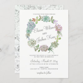 Invitación a la boda de Wreath, exitosa en el desi