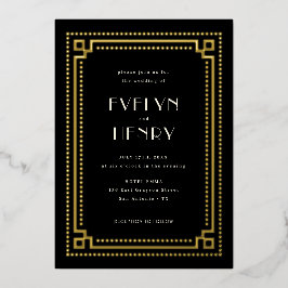 Invitación a la boda decorativa de borde