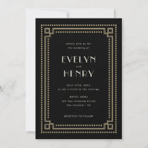 Invitación a la boda decorativa de borde