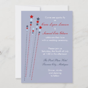 Invitación a la boda del 4 de julio