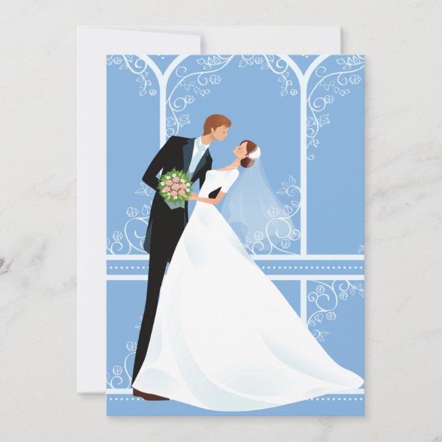 Invitación a la boda del abrazo de novias (Anverso)