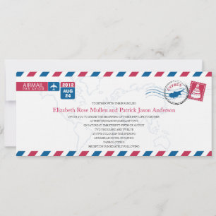 Invitación a la boda del Airmail de Chipre