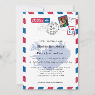 Invitación a la boda del Airmail de Islandia