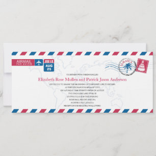 Invitación a la boda del Airmail de Jamaica