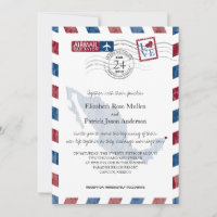 Invitación a la boda del Airmail de la Antigua Méx