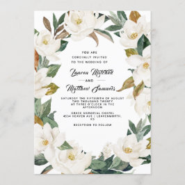 Invitación a la boda del algodón y la magnolia