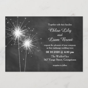 Invitación a la boda del amor chispeante