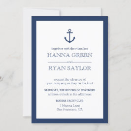 Invitación a la boda del Ancla Azul de la Marina N