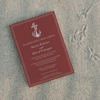 Invitación a la boda del Ancla Náutica de Terracot