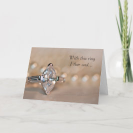Invitación a la boda del anillo de diamantes marqu