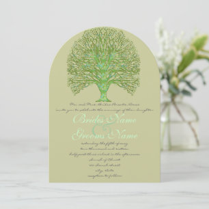 Invitación a la boda del árbol de encantamiento ve