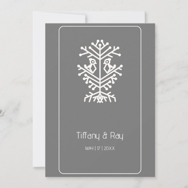 Invitación a la boda del árbol de la vida (Anverso)