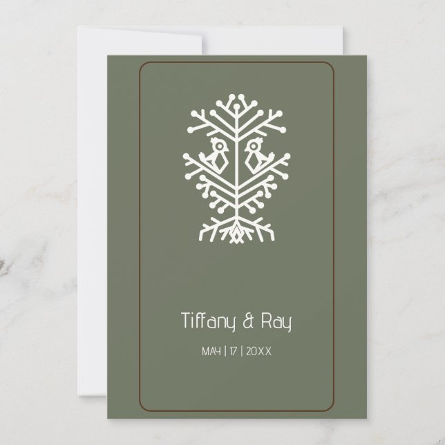 Invitación a la boda del árbol de la vida (Anverso)
