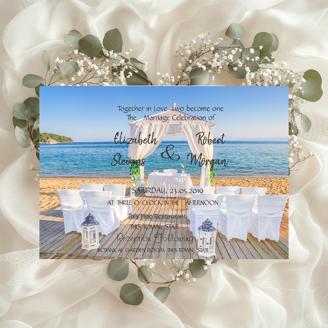 Invitación a la boda del Arbor de Playa Tropical (Subido por el creador)