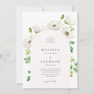 Invitación a la boda del Arco de Flores de Anémona