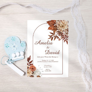 Invitación a la boda del Arco de Otoño Rústico