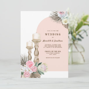 Invitación a la Boda del Arco de Velas Modernas