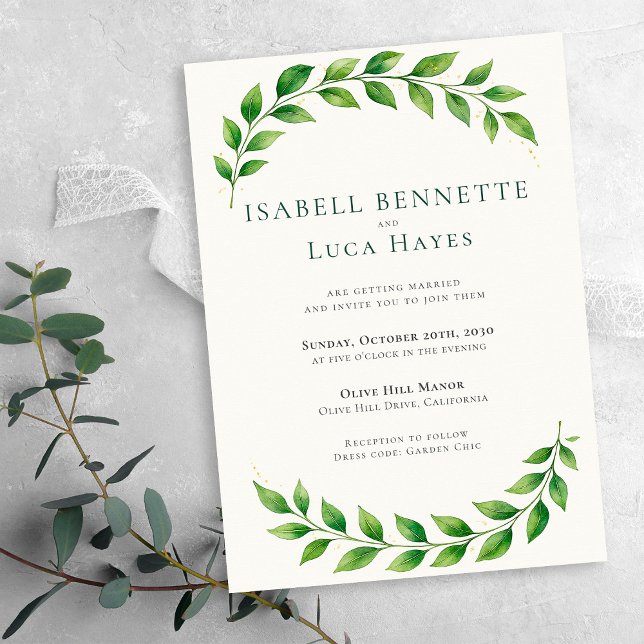 Invitación a la boda del Arco de Verdor de Acuarel (Subido por el creador)