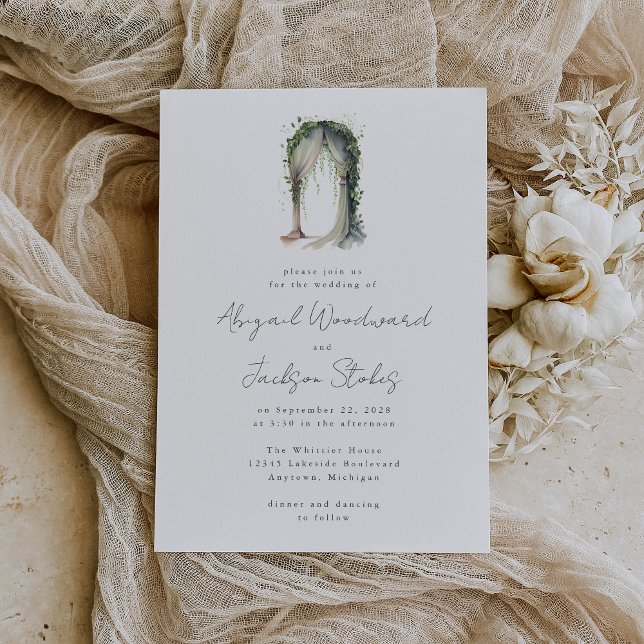 Invitación a la boda del Arco del Bosque de Acuare (An ideal choice for a woodland themed wedding.)