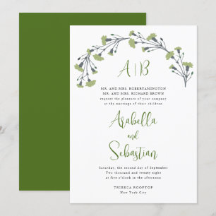Invitación a la boda del arco floral