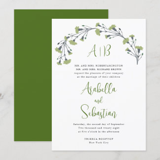 Invitación a la boda del arco floral