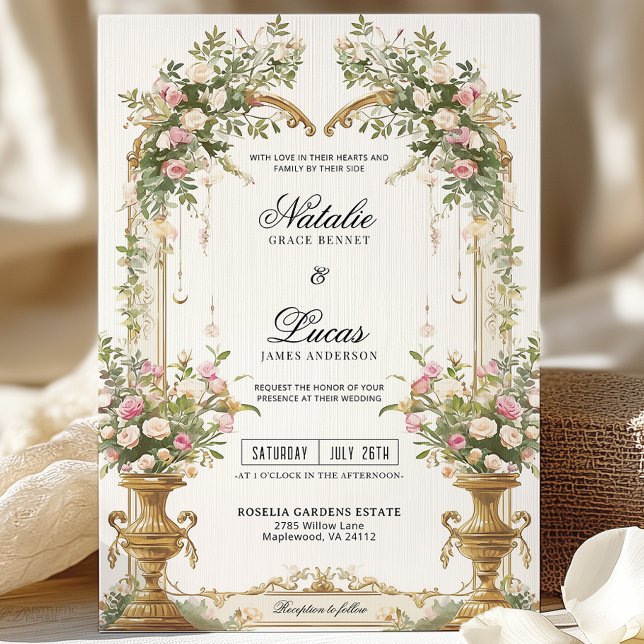 Invitación a la boda del Arco Floral de los Jardin (Subido por el creador)