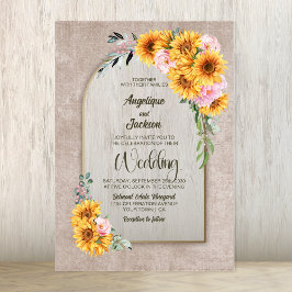 Invitación a la boda del Arco Floral Rosa de Giras