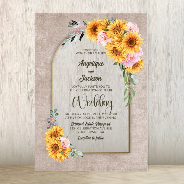 Invitación a la boda del Arco Floral Rosa de Giras (Subido por el creador)