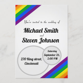 Invitación a la boda del arco iris LGBT