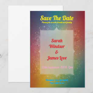 Invitación a la boda del arcoiris