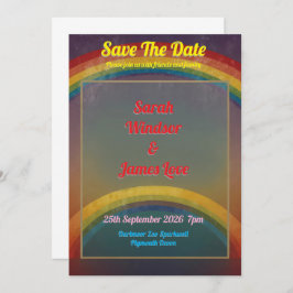 Invitación a la boda del arcoiris