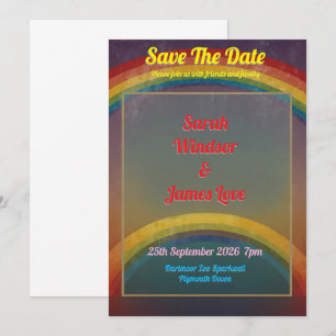 Invitación a la boda del arcoiris