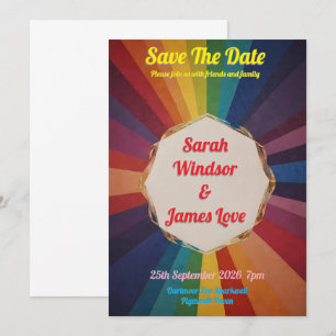 Invitación a la boda del arcoiris