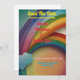 Invitación a la boda del arcoiris