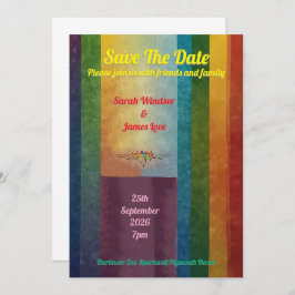 Invitación a la boda del arcoiris