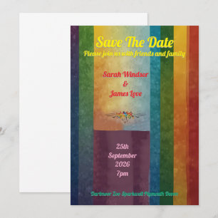 Invitación a la boda del arcoiris